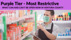 Purple Tier - Most Restrictive What Can and Can't Be Open Now In Ventura County